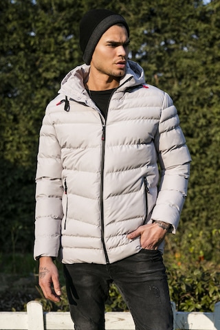 Buratti Slim Fit Kapüşonlu Cepli Erkek Mont 6274818 Taş