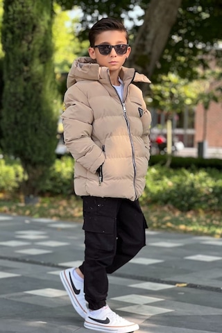Pina Kids Erkek Çocuk Çıkarılabilir Kapüşonlu Su Geçirmez Nova Kışlık Mont Km4012 Camel