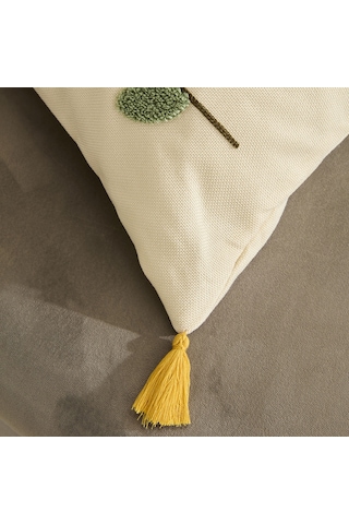 Karaca Home Bloom Püsküllü Dolgulu Kırlent 35x42 Cm Bej