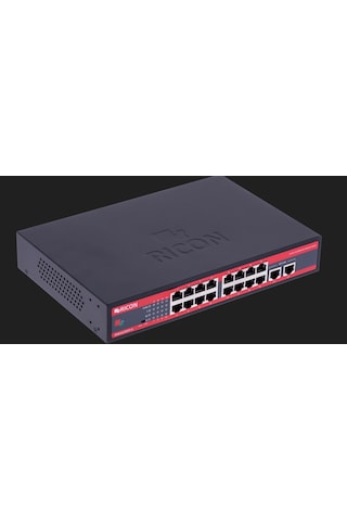 Ricon RSB1623FEP-U 16 Port Ethernet Power Over Ethernet Unmanaged Switch