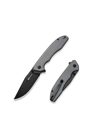Sencut Sylor Gray G10 Handle Black D2 Blade Kamp Çakı Gri