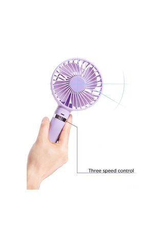 Suofeng Usb Şarjlı El Fanı, 3 Hızlı, Katlanabilir, Sessiz Çalışma, Taşınabilir, Dışarıda Kullanım, Beyaz Pil Yok