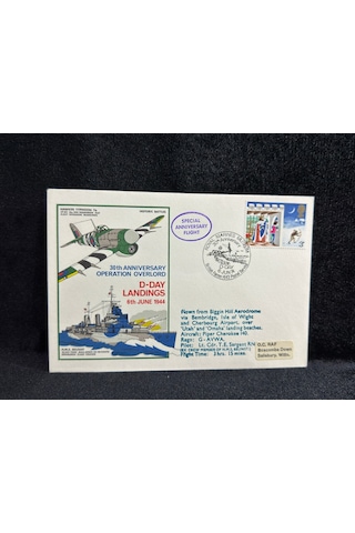 1974 İngiltere Kraliyet Hava Kuvvetleri Royal Air Force Raf Operation Overlord D-day Landings Fdc İlk Gün Zarfı