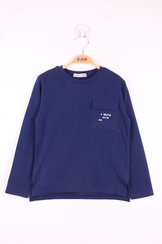 Toontoy Erkek Çocuk Cepli Düz T-shirt Lacivert
