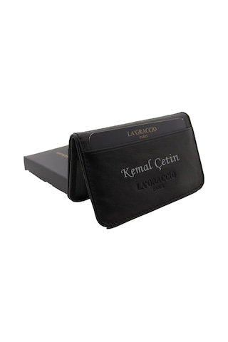 Bayderi İsme Kişiye Özel Hakiki Deri Unisex Kartlık 001