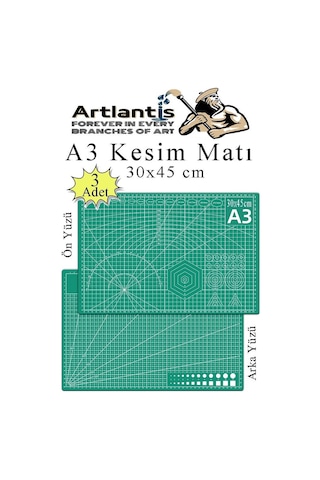 Kesim Matı A3 30x45 Cm Çift Taraflı 3 Adet Çizim Matı Kesme Madı Kesim Tablası Kesim Altlığı