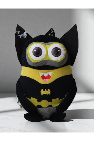 Despicable Me Minions Çılgın Hırsızlar Batman Versiyon Peluş Oyuncak Uyku & Oyun Arkadaşı 30 Cm. Siyah