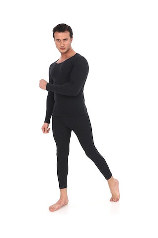 Sauna Suit Antrasit Unisex Kışlık Termal Içlik, Sıcak Tutan Pamuklu Yakmayan, Termal Takım, Termal Fanila Iclik Antrasit