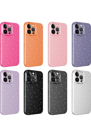 İphone Uyumlu 12 Pro Uyumlu Kamera Korumalı Simli Lüks Blt Koton Kapak-pembe Koyu