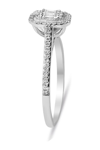 Modern Tasarım 0.25 Ct Baget Kare Tektaş Yüzük