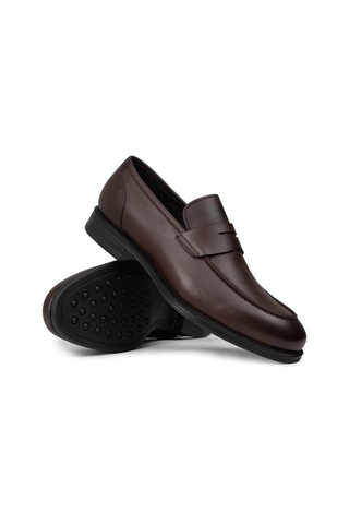 Deery Erkek Kahverengi Hakiki Deri Klasik Loafer Ayakkabı - 01995mkhvc01 Kahverengi