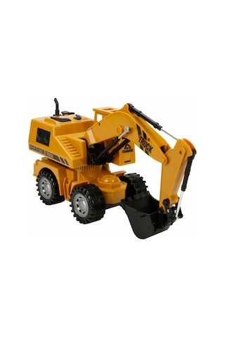 1:24 Işıklı Usb Şarjlı Uzaktan Kumandalı Ekskavatör 5 Kanal Hareketli Rc Excavator