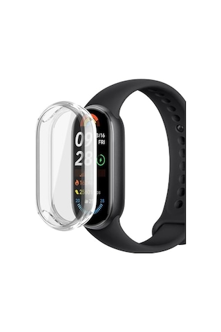Xiaomi Mi Band 10 İle Uyumlu 360 Kasa Koruyucu Kılıf Yumuşak Tpu Malzeme Dokunmatiği Ve Netliği Etkilemeyen Darbelere Karşı Xiaomi Mi Band 10 Ekran Koruyuculu Kılıf Şeffaf