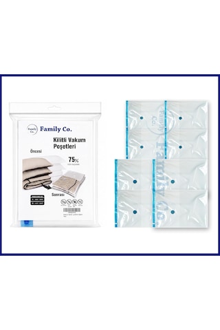 Vakumlu Hurç Poşet Setleri 8 Parça 50x70-4, 60x80-4