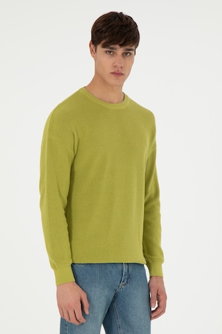 U.S. Polo Assn. Erkek Regular Fit Bisiklet Yaka Fıstık Yeşili Basic Kazak 50298267-VR087