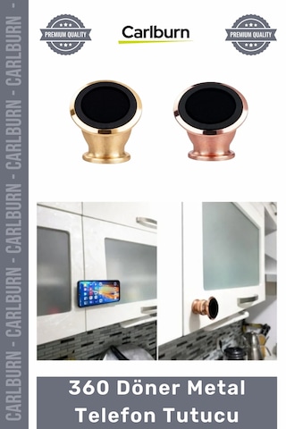 Otoaksesuar Güçlü Mıknatıslı Otomobil Araba Eşya 360 Döner Metal Torpidoya Yapışkan Telefon Tutucu