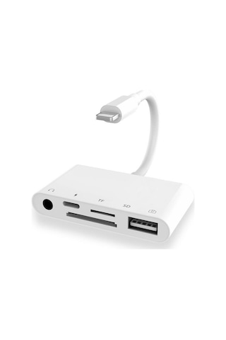Ally 5 In 1 Apple iPhone Uyumlu iPad Lightning To Audio Usb Kamera Dönüştürücü