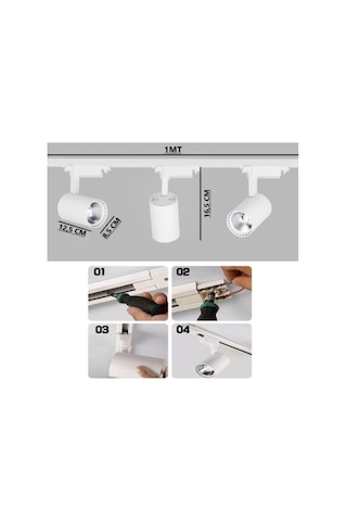 30W 3 Adet Ray Spot 1 Adet Ray(1Mt) Mağaza Vitrin Ev Ofis(325987097)