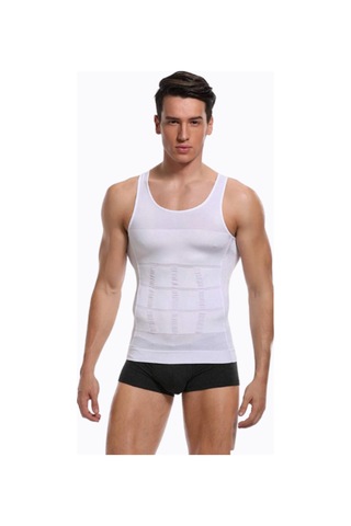Ff Fit Form Giyim Erkek Göbek Ve Gögüs Toparlayıcı Destekleyici Korse Atlet Beyaz Renk Beyaz