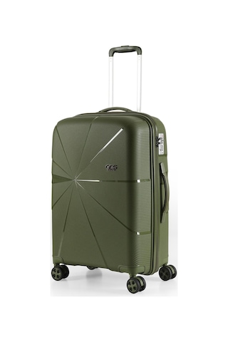 Ççs 5264 Polipropilen Büyük Boy Valiz Haki