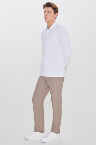 Erkek Vızon Slim Fit Dar Kesim Beli Bağlamalı Yan Cepli Pantolon Vizon