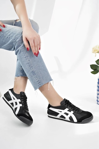 Bs Shoes Tayger Unisex Spor Ayakkabı Kaymaz Taban Oxford Sneakers Siyah