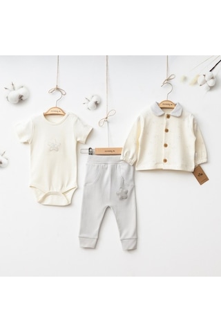 Ciccim Baby 3lü Takım Mobile Stars Gri Açık Gri
