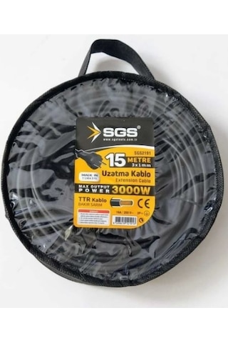 Sgs Uzatma Kablosu 15 Metre 3x1mm Sgs2191