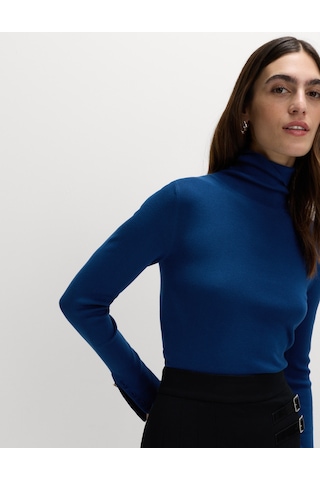 Marks & Spencer Fitilli Balıkçı Yaka Kazak Mavi