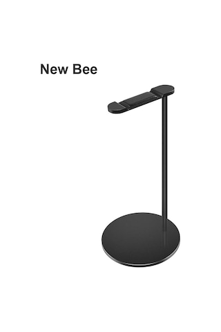 Vkemall New Bee Nb-z3 Siyah Alüminyum Kulaklık Tutucu - Ev/ofis İçin Evrensel, Anti Kayma, Yumuşak Deri Yastık
