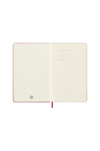 Moleskine Çizgisiz Kırmızı Defter L Boy Sert Kapak