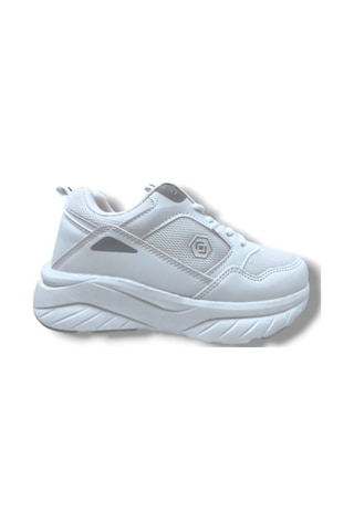 Queen Step 2110-25 Deri Anorak Anatomik Sneaker Beyaz Buz 36-40 Beyaz