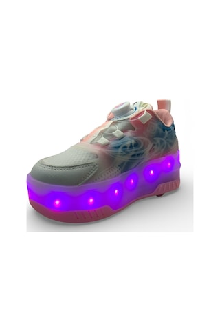 Pepino 2227 Çocuk Işıklı Tekerlekli Sneaker Beyaz
