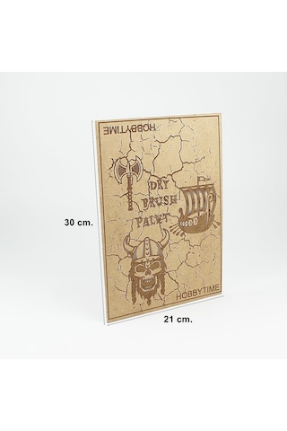 Viking Motifli Drybrush Paleti, Mdf Üzeri Lazer Kazıma, 21x30 Cm.-59151