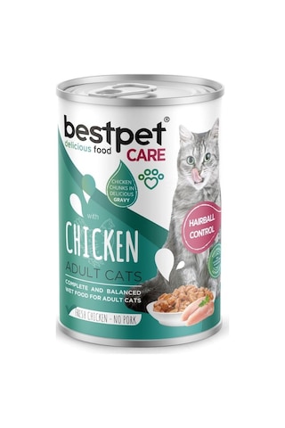 Bestpet Care Hairball Control Tavuklu Kedi Konservesi 400 Gr 6'lı Paket