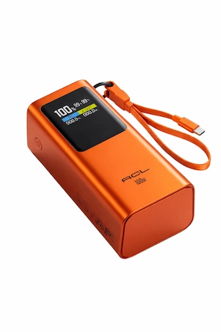 100w Ultra Hızlı Powerbank 20.000mah Usb-a Type-c Çıkışlı Telefon Tablet Notebook Alüminyum Taşınabilir Hızlı Şarj Cihazı Turuncu