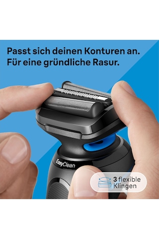 Easyclick Düzeltici Aparatlı Braun Series 5 Elektrikli Tıraş Makinesi, Erkek Elektrikli Tıraş Makinesi, Hassas Düzeltici, Easyclean, Erkekler İçin Hediye, Almanya'da Üretilmiştir, 51-b1820s, Mavi