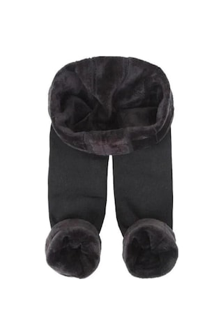 2'li Kadın İçi Kürklü Kalın Tüylenmez Peluş Tayt 001