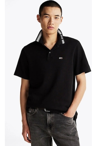 Tommy Hilfiger Erkek Siyah Regular Fit Polo Yaka T-shirt SIYAH Siyah