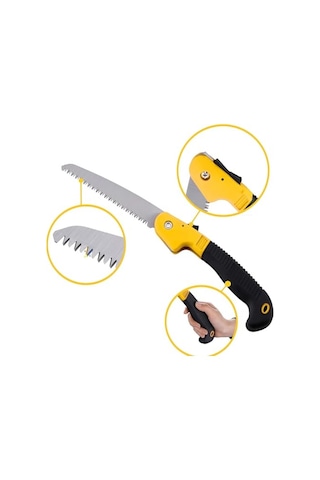 Şahin Tools Sht-018 Katlanır Budama Testeresi - 18 Cm Yüksek Karbonlu Çelik Bıçak, Ergonomik Tutuş, Üç Eksenli Özel Bileme, Hızlı Kesim Fast Cut