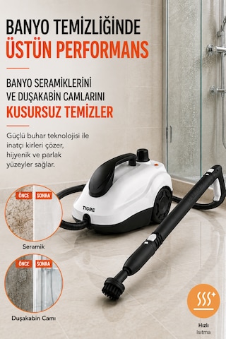 Tigrecook SW618A 2000 W Çok Fonksiyonlu Buharlı Temizlik Makinesi
