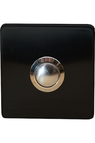 Siyah Paslanmaz Tek Kontak Zil Butonu