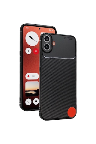 Uryport Nothing Phone Nothing Cmf Phone 1 Auto Focus Karbon Kapak - Siyah