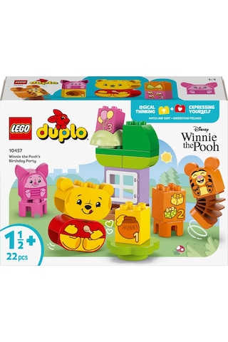 LEGO® DUPLO® | Disney Ayı Winnie’nin Doğum Günü Partisi 10457 - 1,5 Yaş ve Üzeri Çocuklar için Eğitici Oyuncak Yapım Seti (22 Parça)