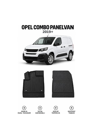 Opel Combo Panelvan 2024 3d Havuzlu Oto Paspas Karbon Desenli Ön Takım 2 Parça