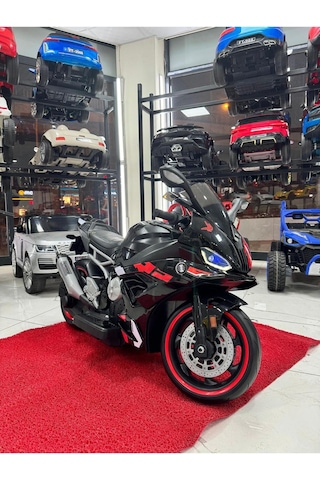 Oyuncak Sepetim Bmw S 1000rr 24 Volt Akülü Çocuk Motorsikleti Yumuşak Lastikli Siyah