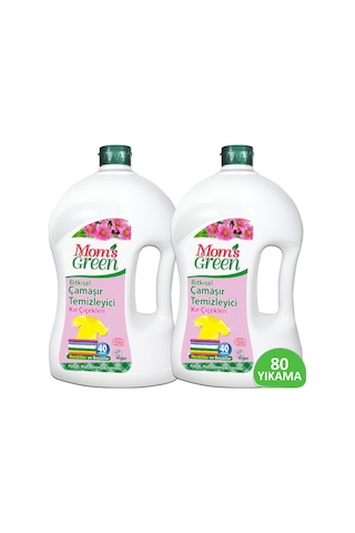 Mom's Green Bitkisel Çamaşır Temizleyici Kır Çiçekleri 80 Yıkama 2 x 1500 ML Mom's Green Bitkisel Çamaşır Temizleyici Kır Çiçekleri 80 Yıkama 2 x 1500 ML