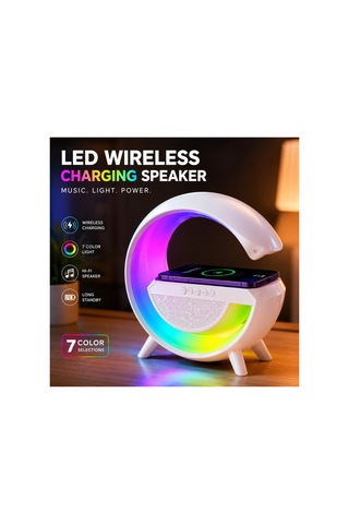 Adenya Sepeti Kablosuz Şarjlı Rgb Gece Lambası Beyaz