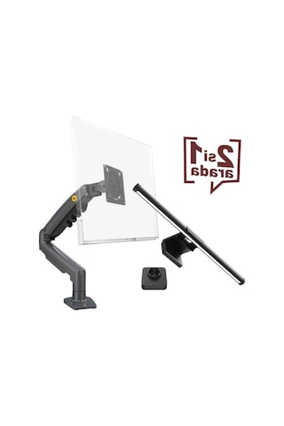 North Bayou Desk Pro Bundle Nb F80 2026 Versiyon Ergonomik Monitör Standı + Ergoflex Ef-354 Uzaktan Kumandalı Monitör Işık Çubuğu