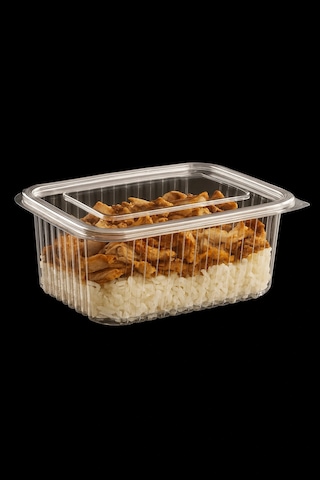 Plastik Kapaklı Sızdırmaz Saklama Kabı 1000 Ml 50 Li Set Tek Kullanımlık Gıda Kabı